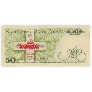 SOLIDARNOŚĆ - 50 groszy 1982 - Solidarność - Kukla 40 Typ 23