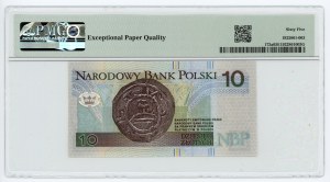 Third Republic, 10 zloty 1994, series KI 0001115, PMG 65 EPQ.