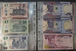 Banknotes of the world - Argentina, Barbados, Brazil, Bolivia, Honduras, Haiti, Ga,mbia, Guyana, Canada, Peru, Nicaragua, Suriname, Sudan, Rwanda, Mexico, Venezuela, Tanzania, Uganda, Zaire, Zambia, Zimbabwe, set of 305 pieces