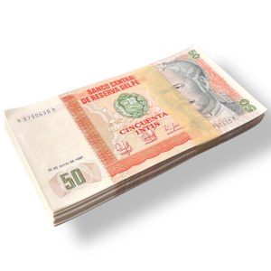 Peru, 50 intis 1987, bank parcel