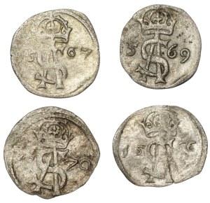 Sigismund II Augustus, Set of two-denarii 1566-70