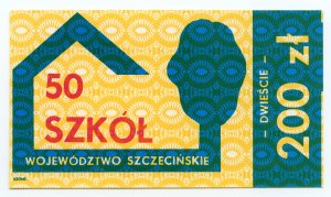Brick, 200 zloty, 50 schools, Szczecin province