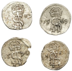 Sigismund II Augustus, Set of two-denarii 1566-70