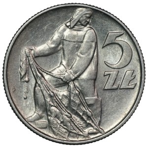 PRL, 5 zloty 1973, Fisherman