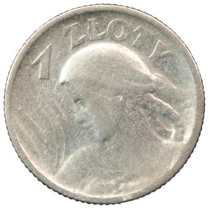 II RP, 1 złoty 1924, Żniwiarka, Róg i Pochodnia