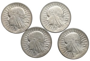 II RP, 10 zloty (1932-1933), Polonia, set of 4 coins