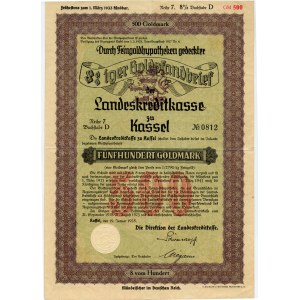 List zastawny, Krajowa Kasa Kredytowa w Kassel 1928