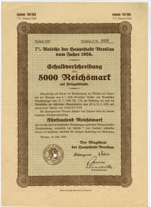 7% bond of the city of Breslau 1926