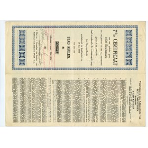 7% obligacja miasta Kolonia z terminem wykupu w 1938 roku