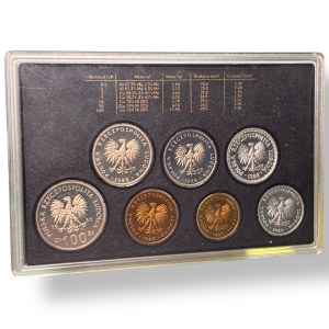 PRL, 50 pennies and 1,2,5,10,20 zlotys 1986