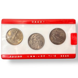 PRL, 10 zloty 1965, set of 3 pieces