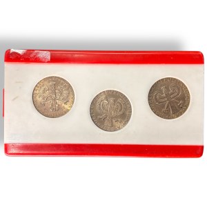 PRL, 10 zloty 1965, set of 3 pieces