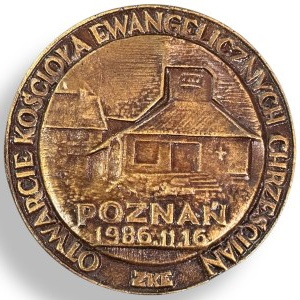 Medal, Otwarcie Kościoła Ewangelicznych Chrześcijan, Poznań 1986