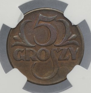 II RP, 5 pennies 1939, NGC MS 62 BN