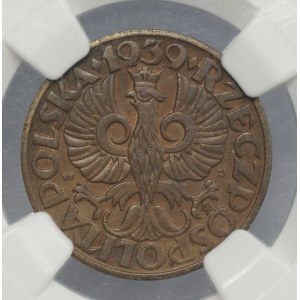 II RP, 5 groszy 1939, NGC MS 62 BN