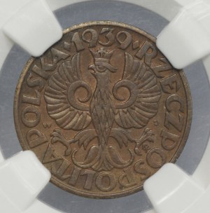 II RP, 5 pennies 1939, NGC MS 62 BN