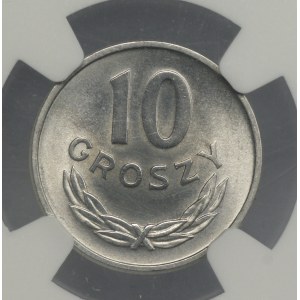 PRL, 10 groszy 1949, NGC UNC DETAILS CLEANED