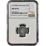 PRL, 20 groszy 1979, NGC MS 64 PL