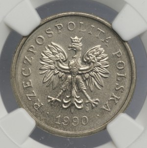 Third Republic, 1 zloty 1990, NGC MS 65