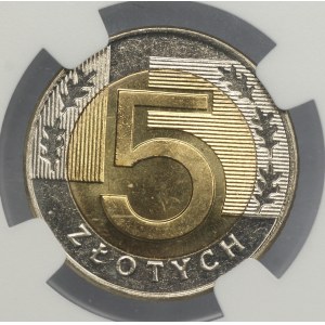 III RP, 5 złotych 1996, NGC MS 66