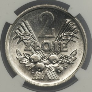 PRL, 2 złote 1970, NGC MS 66