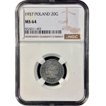 PRL, 50 złotych 1957, NGC MS 64