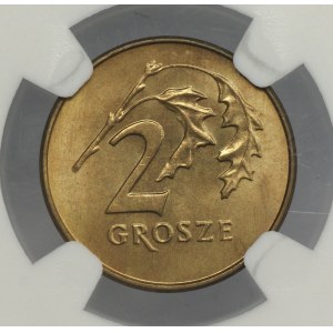 III RP, 2 grosze 1992, NGC MS 67