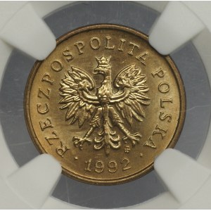 III RP, 2 grosze 1992, NGC MS 67