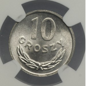PRL, 10 groszy 1980, NGC MS 65