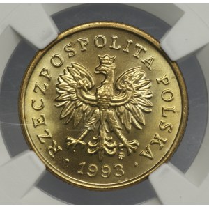 III RP, 5 groszy 1993, NGC MS 67
