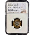 III RP, 2 złote 2020, NGC MINT ERROR MS 65