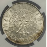II RP, 10 złotych 1939, Józef Piłsudski, NGC MS 63