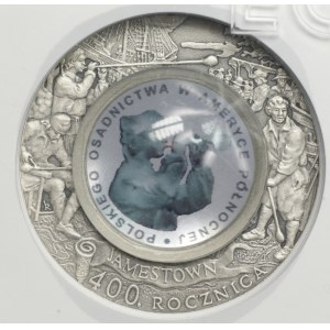 III RP, 10 złotych 2008, 400. Rocznica Osadnictwa w Ameryce, GCN MS 70