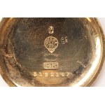 Złoty zegarek Omega wraz zdedykacją Kocham Cię, złoto 14k, waga zegaraka 19,91 g.