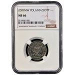 III RP, 1 złoty 2009, NGC MS 66
