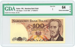 People's Republic of Poland, 100 gold 1986, LP series, GDA 64 EPQ