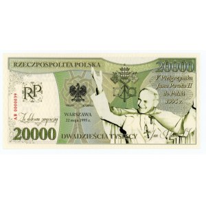 III RP, 20.000 złotych 1995, seria AB 0000039