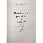 Czesław Miłczak, Katalog Banknoty Polskie i Wzory, Tom I i II, wydanie 2023, podpis autora