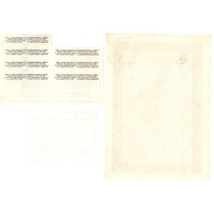 Pommersche Landschaft 1000 Goldmark bond, 1925, coupons and delivery certificate