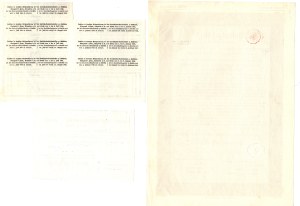 Pommersche Landschaft 1000 Goldmark bond, 1925, coupons and delivery certificate