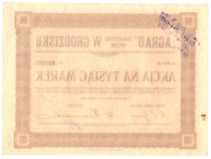 AGRAD Towarzystwo Akcyjne w Grodzisku, 1000 Marek 1922