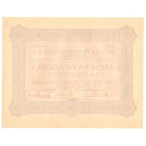 Spółki Pedagogicznej S.A. w Poznaniu, 100 złotych 1923
