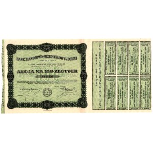 Bank Handlowo-Przemysłowego w Łodzi, 100 złotych 1924, kupony