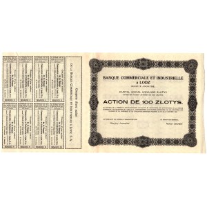 Bank Handlowo-Przemysłowego w Łodzi, 100 złotych 1924, kupony