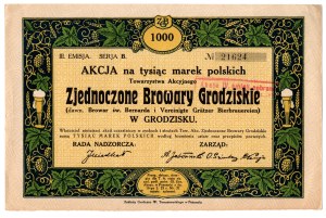 United Grodzisk Breweries, 1000 marks, 3rd issue, Series B