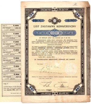 Conversion pledge letter - 100 zlotys, Land Credit Society in Lviv
