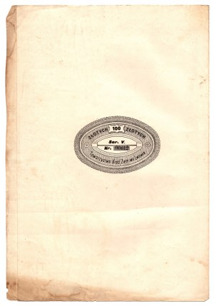 Conversion pledge letter - 100 zlotys, Land Credit Society in Lviv