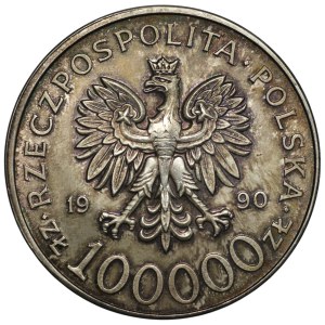 People's Republic of Poland, 100,000 zloty 1990 - Solidarity, Type A