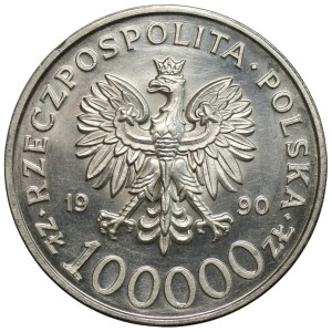 PRL, 100,000 zloty 1990, Solidarity, type A