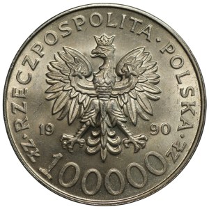 PRL, 100,000 zloty 1990, Solidarity, type A